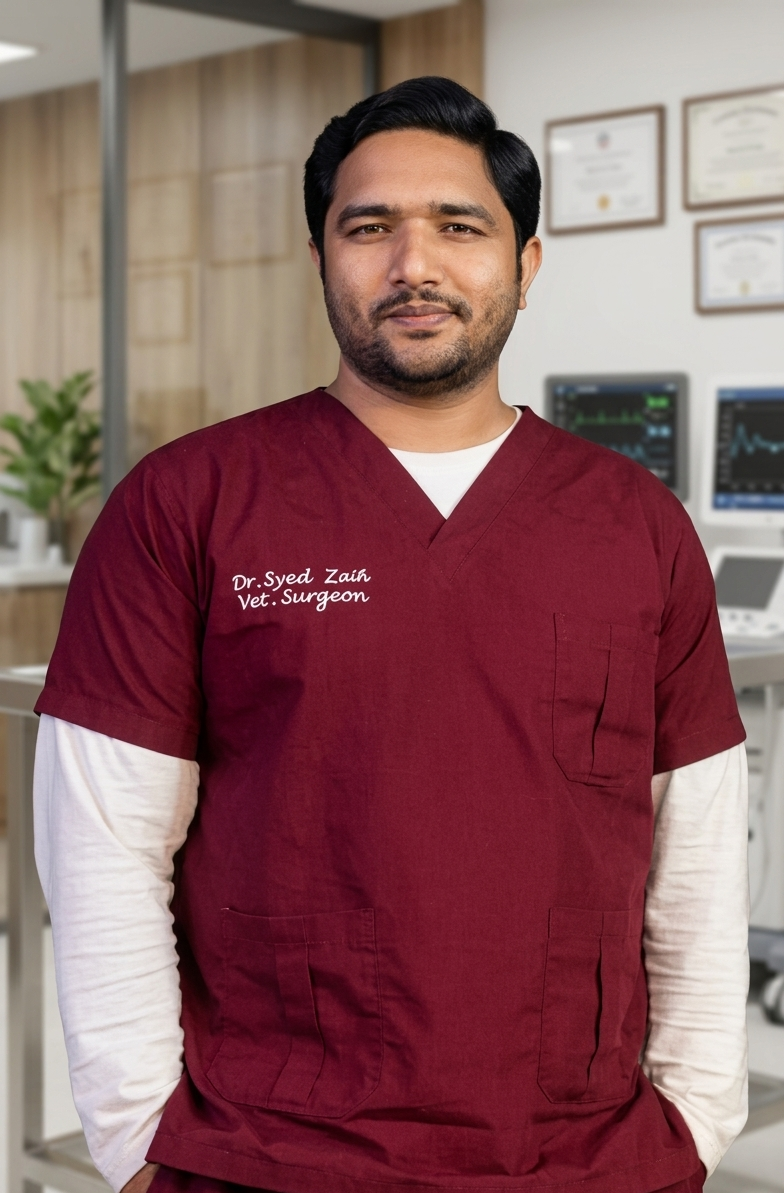Dr. Syed Zaib Ul Hassan — Founder & Lead Veterinarian at Pet Life Care Clinic, Lahore